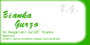 bianka gurzo business card